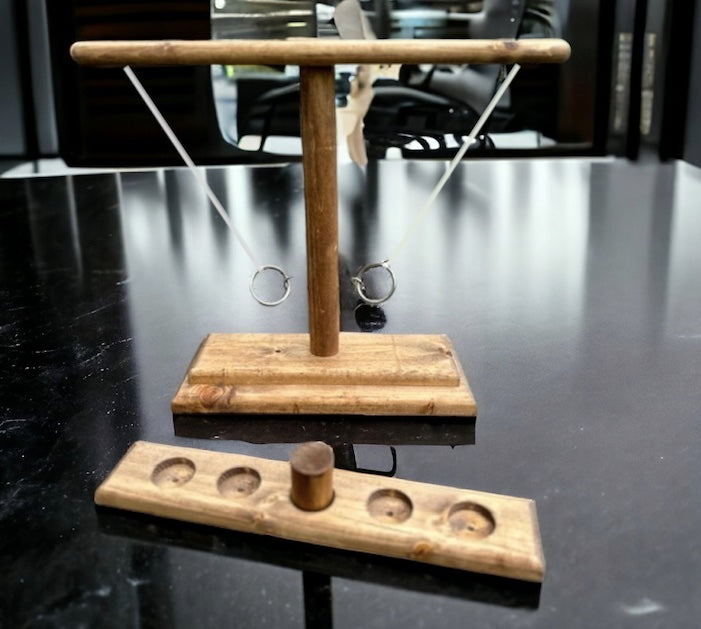 Tabletop Hook and Ring Game w/Shot Ladder